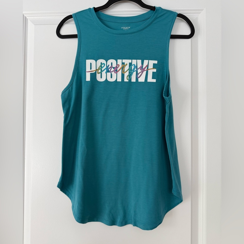 Athletic Works Teal Positive Muscle Tee